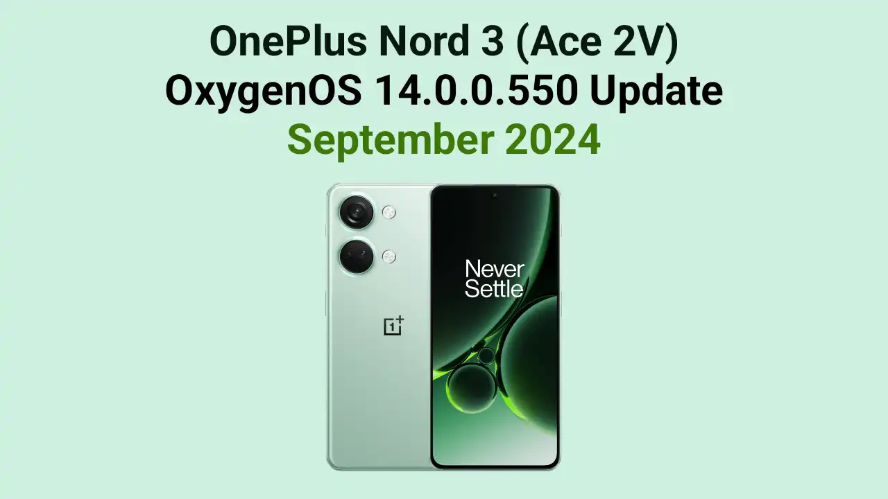 OnePlus Ace 2V September 2024 update